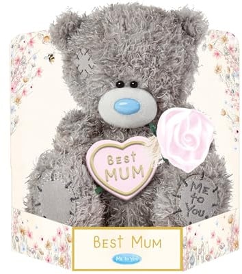Me To You Tatty Teddy 'Best Mum' 15cm Plush Bear On Gift Plinth - Official Mother's Day Collection