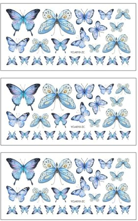 Flaroey Glowing Blue Butterfly Wall Sticker Butterfly Sticker Bedroom Decoration