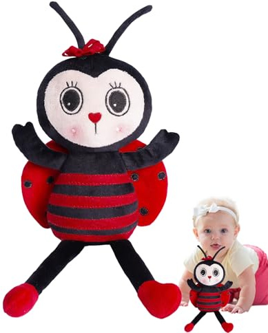 Genérico Süßer Ladybug - 15 x 35 cm niedliche Plushiie Laddybug Plüschtiere, langjährige weiche Puppe, Geschenk, hervorragende Laddybug-Kissendekoration, Plüschtiere, Marienkäferspielzeug, Stuffed