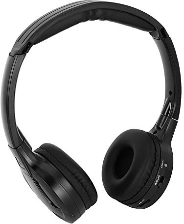 Sorandy Auriculares Estéreo Inalámbricos por Infrarrojos, Diseño Ergonómico para Reposacabezas de Coche, DVD, Auriculares de 2 Canales, Ligeros y Plegables