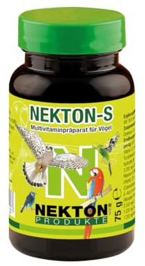 NEKTON-S | Multivitaminpräparat für Vögel | Vitamine, Aminosäuren, Mineralstoffe und Spurenelemente | Made in Germany (75g)