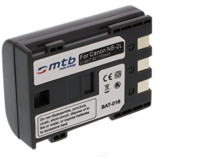 Batteria NB-2L per Canon EOS 350D, EOS 400D, EOS Digital Rebel Xti/Powershot...vedi lista!