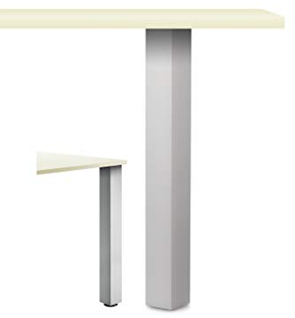 Naber Rhodos Vierkantfuß Aluminium. Stützfuß Höhe, edelstahlfarbig 1070 mm