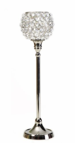 Artra Design GmbH Kristall Kerzenständer Marie M Teelichthalter Kerzenhalter Kerzenleuchter Tischdeko Gastgeschenke Silber