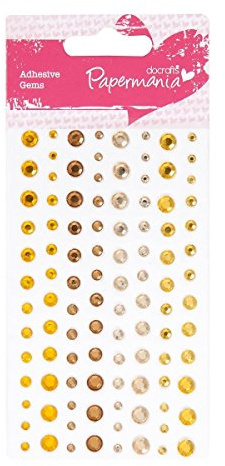 Papermania Adhesive Stones Assortment (104 Pieces) - Sunshine