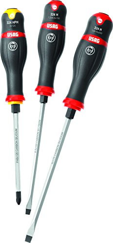 USAG 324 H/SH3 - Serie di 3 cacciaviti martellabili a stella e ad intaglio 03240270