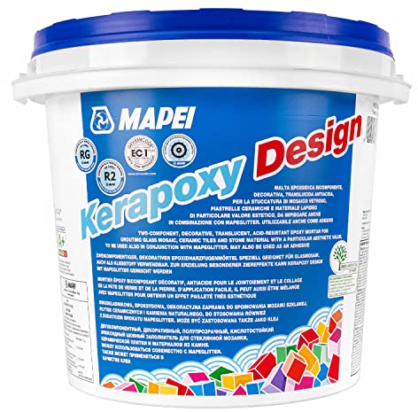 Mapei Kerapoxy Design 3kg 111 silbergrau - Zweikomponentiger Klebstoff und dekorativer Fugenmörtel