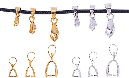 PH PandaHall 120 pezzi di gioielleria per la produzione di gioielli. Ganci in color oro e argento, 3 misure
