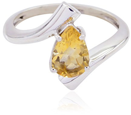 schöne Edelsteine Birne facettierten Citrin Ringe - 925 Silber gelb Citrin schönen Edelsteinen Ring - suppiler Schmuck Feiner Verkäufer Geschenk für Großvater Boho Ring
