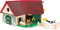 small food Woodfriends Bauernhof mit Zubehör aus Holz, mit aufklappbarem Dach und Tierfiguren, ab 3 Jahren, 11005