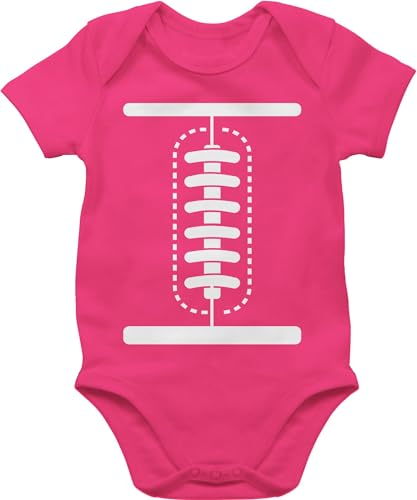 Body Junge Mädchen - Karneval & Fasching - Football Baby Kostüm I American Football - 1/3 Monate - Fuchsia - faschingsstrampler fastnacht babysachen tier faschings bz10 80er jahre outfit fasnacht