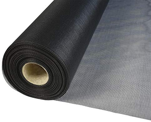 Insetto Fliegengitternetz aus Fiberglasgewebe, UV- und witterungsbeständig (1,2m x 2,5m, schwarz)