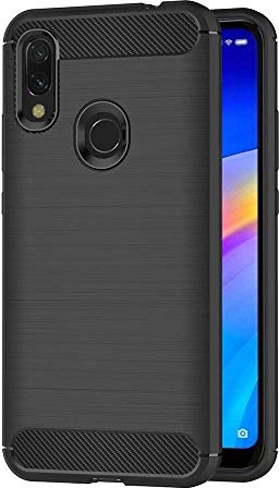 Cophone® Handyhülle Handy Hüllen Handyhülle Schwarz für Xiaomi Redmi Note 7, Carbonfaser, rutschfest Weiche Schutzhülle, hoher Schutz, stoßfest