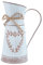 HEMOTON Vase à Fleurs Vintage en Forme de cœur - en métal - Style Maison de Campagne - Décoration Shabby Chic - Pot à Lait français - Pichet en Fer - pour Balcon, Bureau, Salon, Table