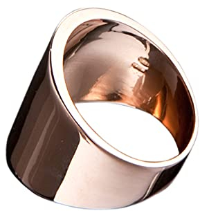 K JEWELS - Cool S Bandring für Damen und Herren aus 925er Silber, Elegance Line, Made in Italy 19 Silber, Rosé