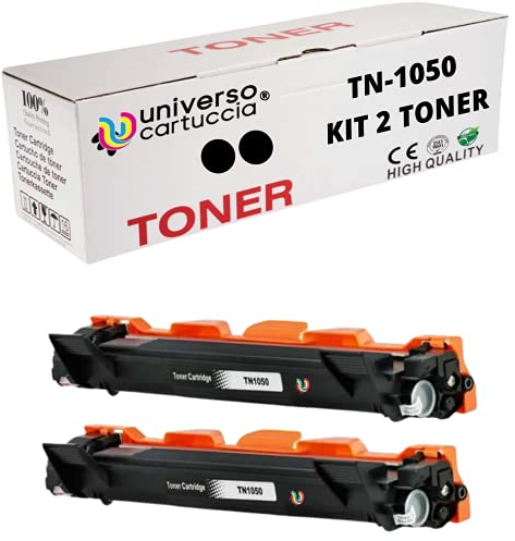 universo cartuccia® Toner Comp.XXL TN1050 TN-1050 DR 1050 ersetzt Brother DCP-1612W 1510 1512 1610W für MFC-1910W 1810 für HL-1210W 1212W 1110 112 (2 TN1050)
