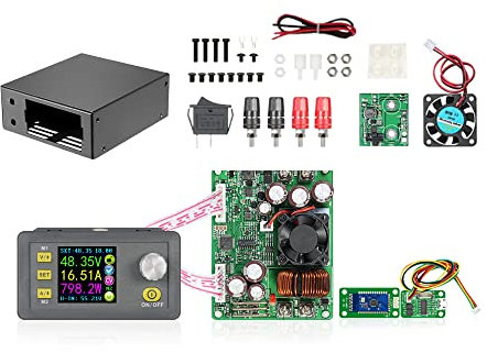RD DPS5020 6-60V to 0-50V 20A Constant DC DC Voltage Current Step-Down Power Supply Module Buck Voltage Converter Voltmeter Support Android Phone PC Communication(DPS5020-USB-BT+case)