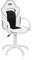duehome | DRW, Silla Gamer, Silla de Oficina Gaming Estudio o Escritorio, Acabado en Símil Piel Blanco y Negro, Medidas: 46,5 cm (Ancho) x 46 cm (Largo) x 98-109,5 cm (Alto)