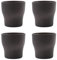House Doctor 4 x Thermobecher, Liss | Kaffeebecher aus Keramik | Coffee to go Becher für Kaffee & Tee | Dunkelgrau