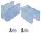 Lot de 6 blocs anti-collision pour porte de douche - Guide de bas de meuble - Pour porte coulissante en verre - Avec vis (transparent)