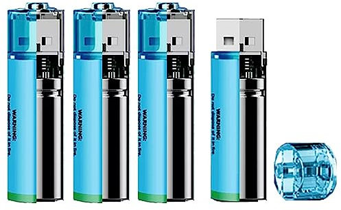 USB AA Lithium ion Rechargeable Battery, High Capacity Rechargeable AA Battery, 1.5 H Fast Charge, 1000 Cycle, 4-Pack Quantum Leap