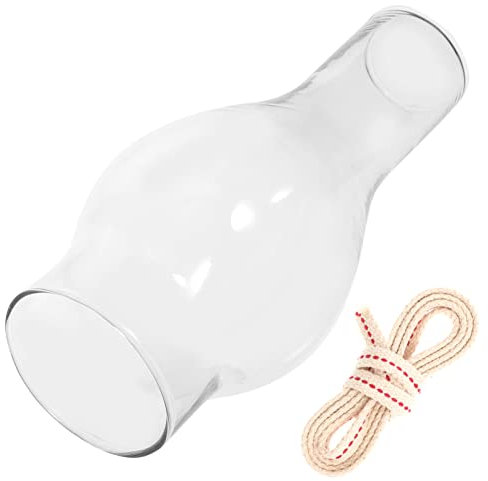 Lampenschirm Glas Clear Crimp Top KaminöLlampe Ersatz Retro Lampenglas Petroschirm Lampenschirm Ersatzglas Petroleumlampen Lampenschirm FüR öLlampe Petroleumlampe Tischampe