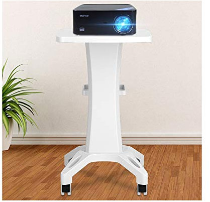 Projector Wall Mount White Projector Stands, Multifunction Video Projector Floor Tables on Wheels | Moveable Laptop Trolley, On Caster Wheels Projector Hanger