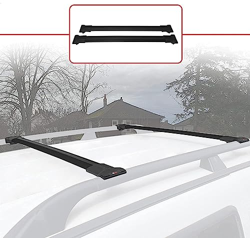 FFOCUS Aluminium Dachträger für Peugeot 3008 2017-2022,Dachgepäckträger Gepäckträger Dachträger Kreuzschienen-Dachträger Relingträger Zubehör