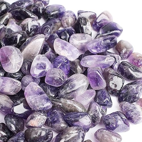 KHDULQ 200 Gramm Natürlicher Amethyst Stein,Dekosteine Garten, Amethyst Heilsteinen, Reinigungsstein, Landschaft, Gartendekoration, Ornamente herstellen Glücksstein, DIY Wohndeko (Lila)