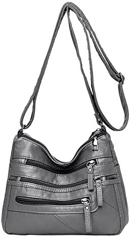 Crossbody-Geldbörsen für Frauen, lässig, verstellbarer Riemen, Umhängetasche, Damen-Ledertasche Damen Umhängetasche mit vielen Fächern