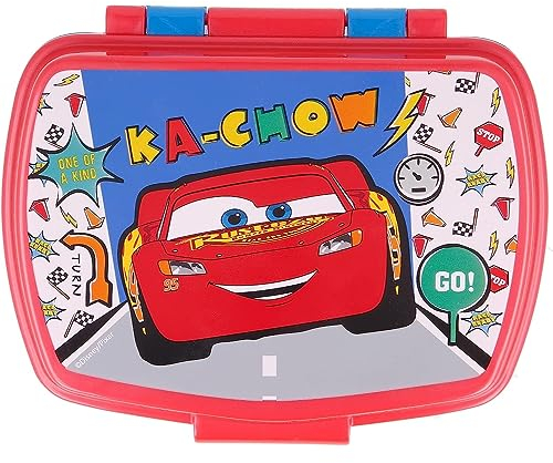 CARTOON Portamerenda in plastica riutilizzabile Cars Disney, portapranzo, contenitore per il pranzo scuola tempo libero