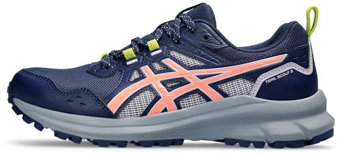ASICS Femme Trail Scout 3 Sneaker, Étendue Bleue/Coral Solaire, 37.5 EU