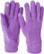 styleBREAKER Damen Touchscreen Fleece Handschuhe Einfarbig, warme Fingerhandschuhe, Winter 09010047, Farbe:Lila