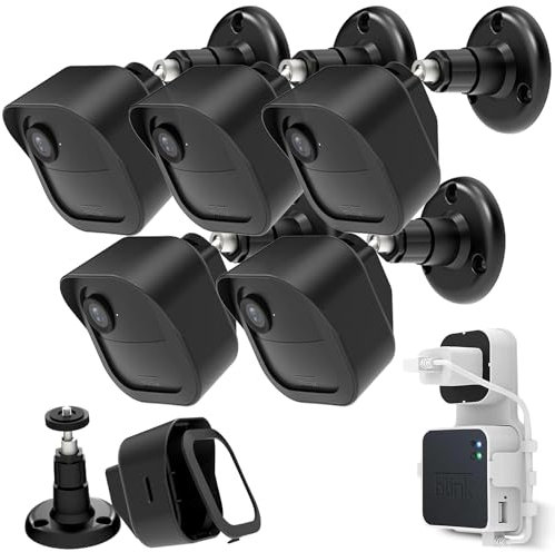 ULIOLI Blink Outdoor Camera Mount 5Pack - Protective Housing and 360 Degree Adjustable Mount with Blink Sync Module Outlet Mount for Blink Outdoor 4th Gen Surveillance Camera