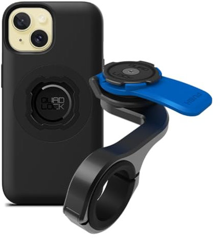 Quad Lock Out Front PRO Bike Phone Holder Kit with MAG Phone Case for iPhone 15 Plus
