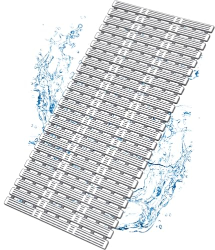 Duschmatte rutschfest - Sicherheits Anti Rutsch Badewannenmatte mit Saugnäpfen, 40 x90cm TPE Lange Antirutschmatte für Dusche, Gummi Badematte, Auf Größe schneiden