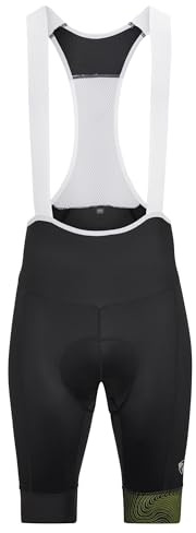 Ziener Herren NEKOS X-Race Fahrrad-Tight/Rad-Hose/Rennrad - atmungsaktiv,schnelltrocknend,gepolstert,Träger, Black.bitter Lemon, 52