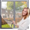 Magnetic Window Screen,UtauHom Fly Screen for Windows Max Size 100 x 150cm，Fiberglass Mesh Easy Installation Prevents Insects/Flies/Mosquitoes from Entering The Room（White Frame with White Net）