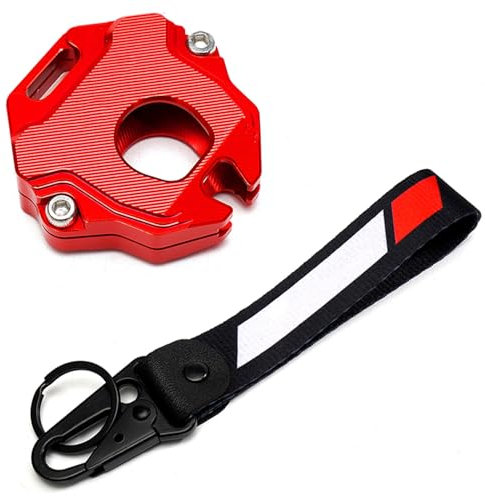 ZESIDIMO Für Africa Twin CRF1100L CRF1000L CRF 1000 1100 XRV750 XRV 750 Motorrad Stickerei Schlüsselanhänger Taschenabdeckung (rot)