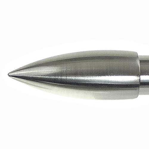 BASIT Endkappe für Gardinenstangen Ø 20mm Rohr I Endstück in Edelstahl Optik I 1 Stück Kappe I Spitze E82
