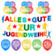 DTXYBC Alles Gute zur Jugendweihe Girlande + Banner + 20 Stück Jugendweihe Deko Luftballons, für Jungen & Mädchen, Erwachsene Partyfeiern