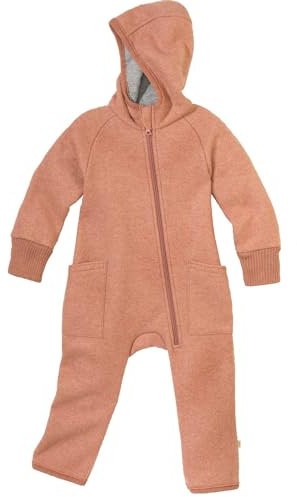Disana ZIPP-OVERALL Baby & Kinder - 100% Bio-Merino, Wollwalk – atmungsaktiv & angenehm wärmend - unisex Gr. 50 – 116 – nachhaltig & fair – mit Reißverschluss - made in Germany | Rosé Gr. 98-104