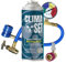 Clima Set Gaz de Rechange R134a pour Climatisation Automobile avec Tuyau, Manomètre et Adaptateur HP/LP pour Climatisation - pour Voitures 1995-2016 - Kit Climatisation Automobile