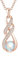 LOCIBLO June Birthstone Necklaces for Women 925 Sterling Silver Infinity Pendant 18K Rose Gold Plated Created Moonstone Necklace Jewellery for Her, 16+2