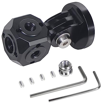 CS PRIORITY Universal-Stativschraube, 1/4 Zoll, 3/8 Zoll Lochadapter, magische kubische Halterung, kompatibel mit Hero 13 für Studio-Stativ, Lichtstativ, Halterung, Connect Stick Fotografie (New Cube