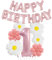 DazzJoy Geburtstagsdeko 1 Jahr Mädchen mit Gänseblümchen Folienballon, Luftballon Deko 1. Geburtstag Mädchen Junge, Rosa Happy Birthday Ballon 1 Geburtstag Mädchen Deko, Erster Geburtstage Mädchen