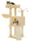 Purpurra Arbre à chat à plusieurs niveaux pour chats domestiques, condo avec griffoirs recouverts de sisal, hamac profond et jouet interactif pour chat gris, 105 cm, vert (beige)