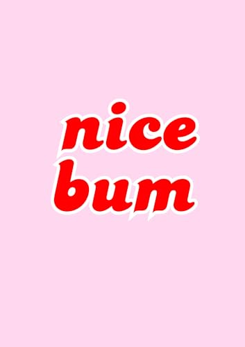 Hewson's Gifts Retro Posters Wall Art Aesthetic Pictures Wall, Retro Style Photo Wall Prints Wall Posters for Kitchen, Prints for Bathoomr Kitchen Room Bedroom Aesthetic (Nice Bum, A4 Unframed)