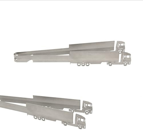 Grill-Zangen.de Motiv LKW Grillzange, Lebensmittelecht, Spülmaschinenfest, 1 Stück, Edelstahl, 31 cm, Edelstahlfarben