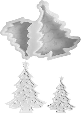 Silikonformen Gießformen Weihnachten, Silikonform Weihnachten, Weihnachtsbaum Silikonform Gipsformen zum Gießen, DIY Gießformen Silikon Gießform Weihnachtsbaum Epoxidharz Formen für Handwerk